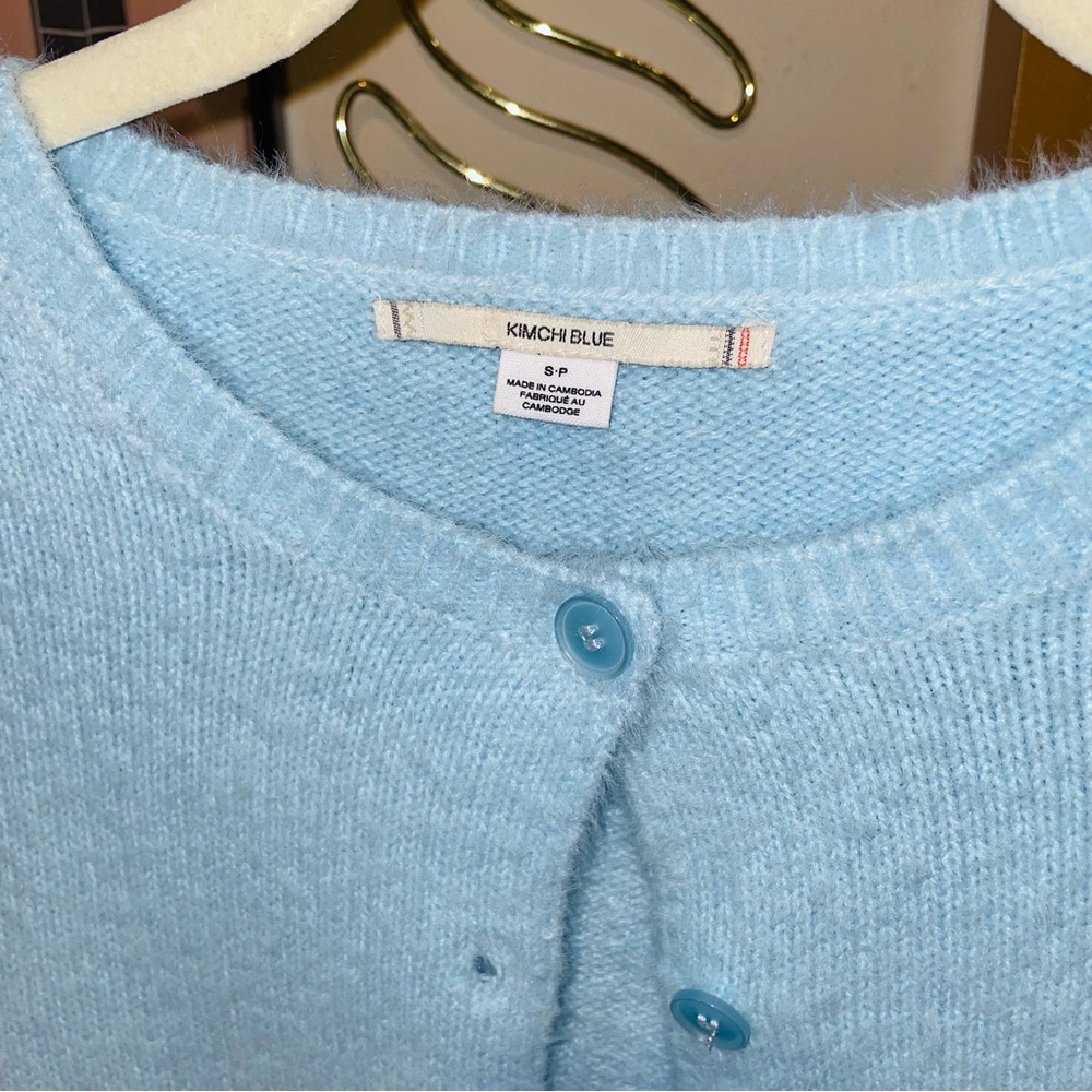 Urban Outfitter Baby Blue Crop Cardigan - Picture 5 of 11